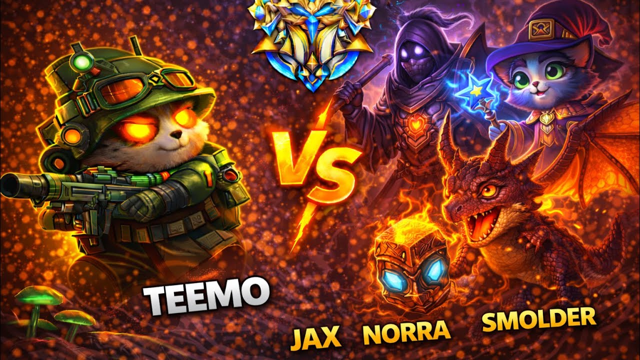 Rank 1 Teemo Vs Jax Top Lane Smolder AND norra | Legendary Ranked Wild Rift Gameplay