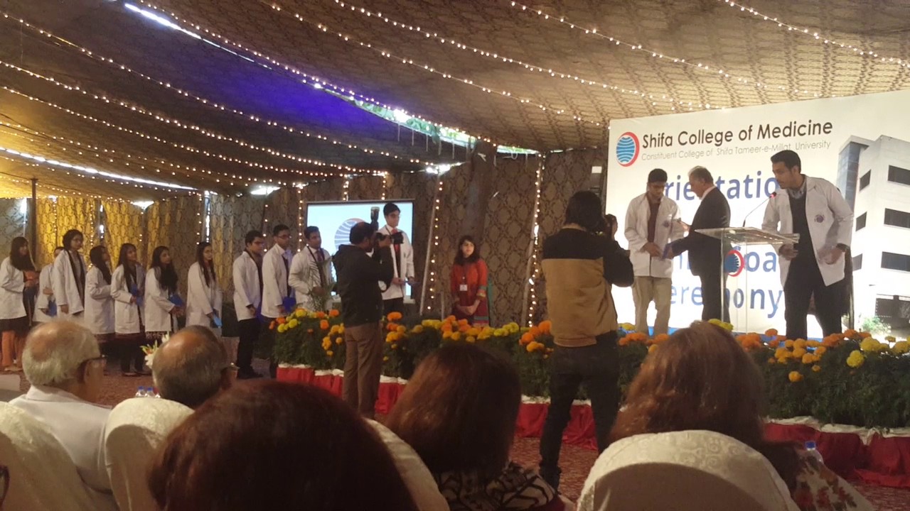 white coat ceremony at shifa college of medicine class of 2021