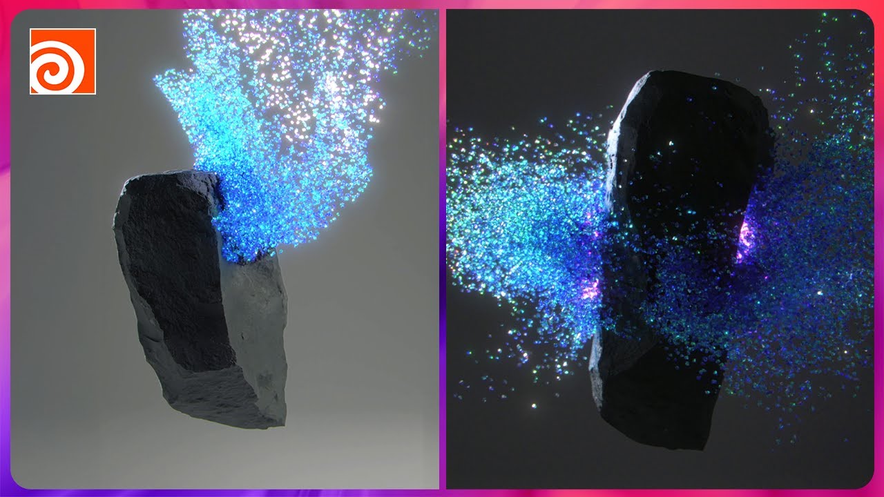 How I created this Procedural Glass Explosion in Houdini