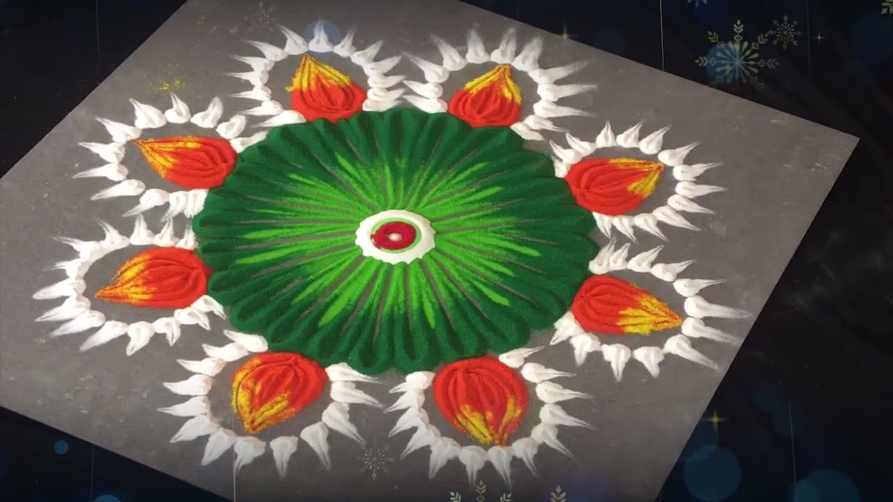 Art Vlog | Art Therapy | Satisfying Video | Muggulu 2022 | Mindful Art | Free Hand Design | Rangoli