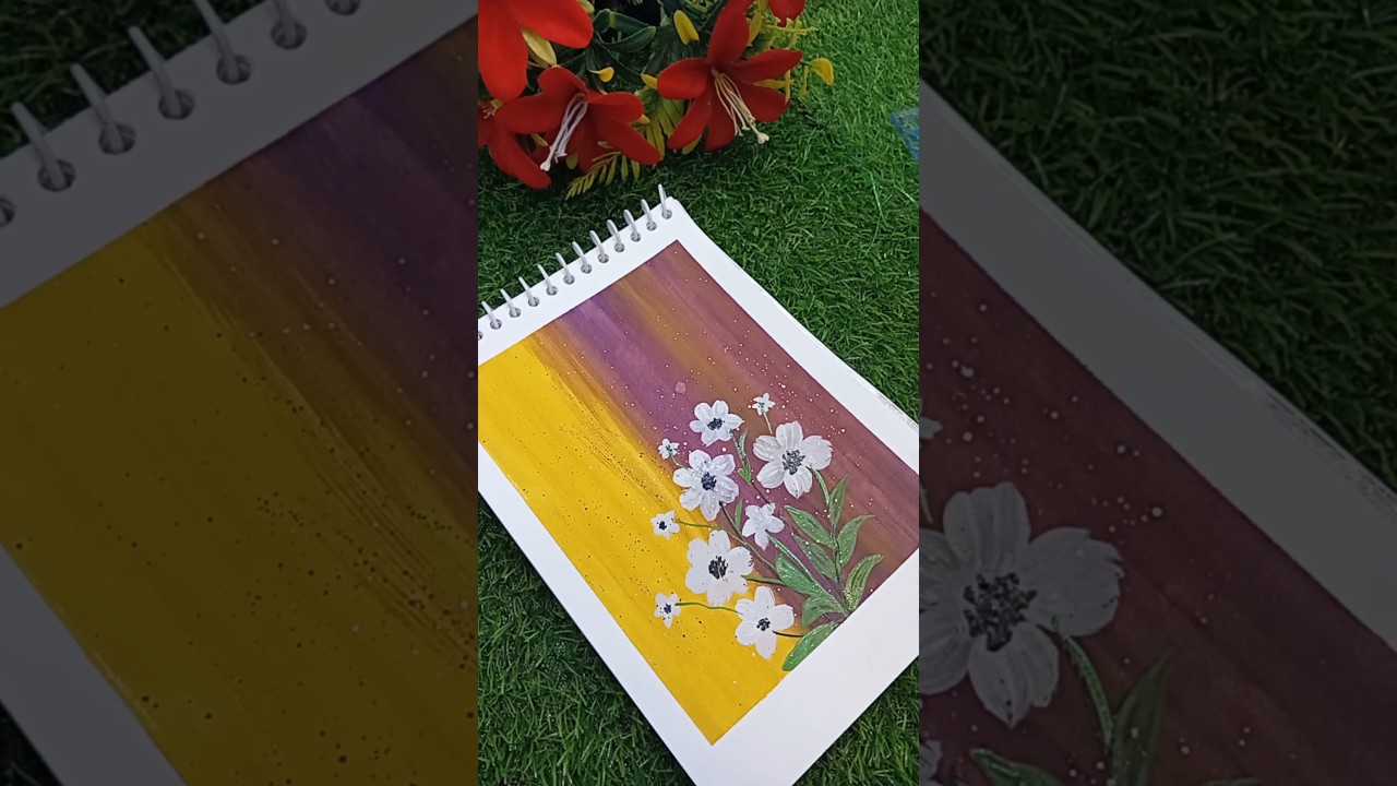 Easy flowers painting unic artwork 