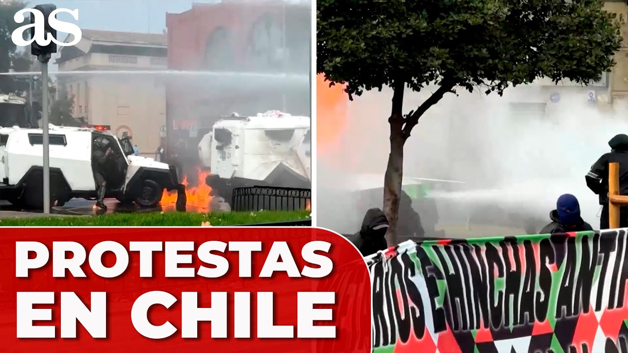 VIOLENTAS PROTESTAS en CHILE con la intervención de los CARABINEROS: PURA TENSIÓN