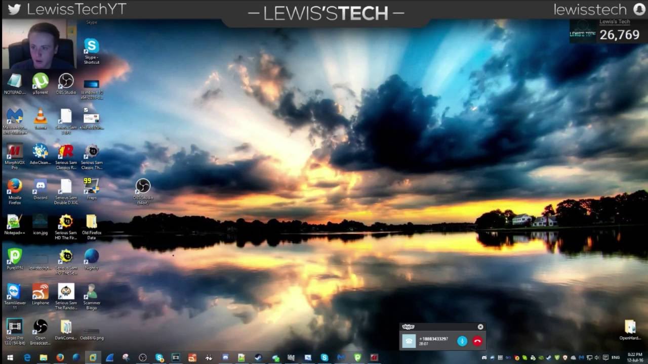 Calling Tech Support scammers LIVE! - Lewis's Tech Full Livestream VoD 7/12/16