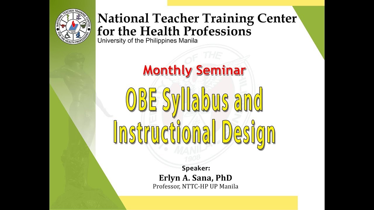 OBE Syllabus and Instructional Design