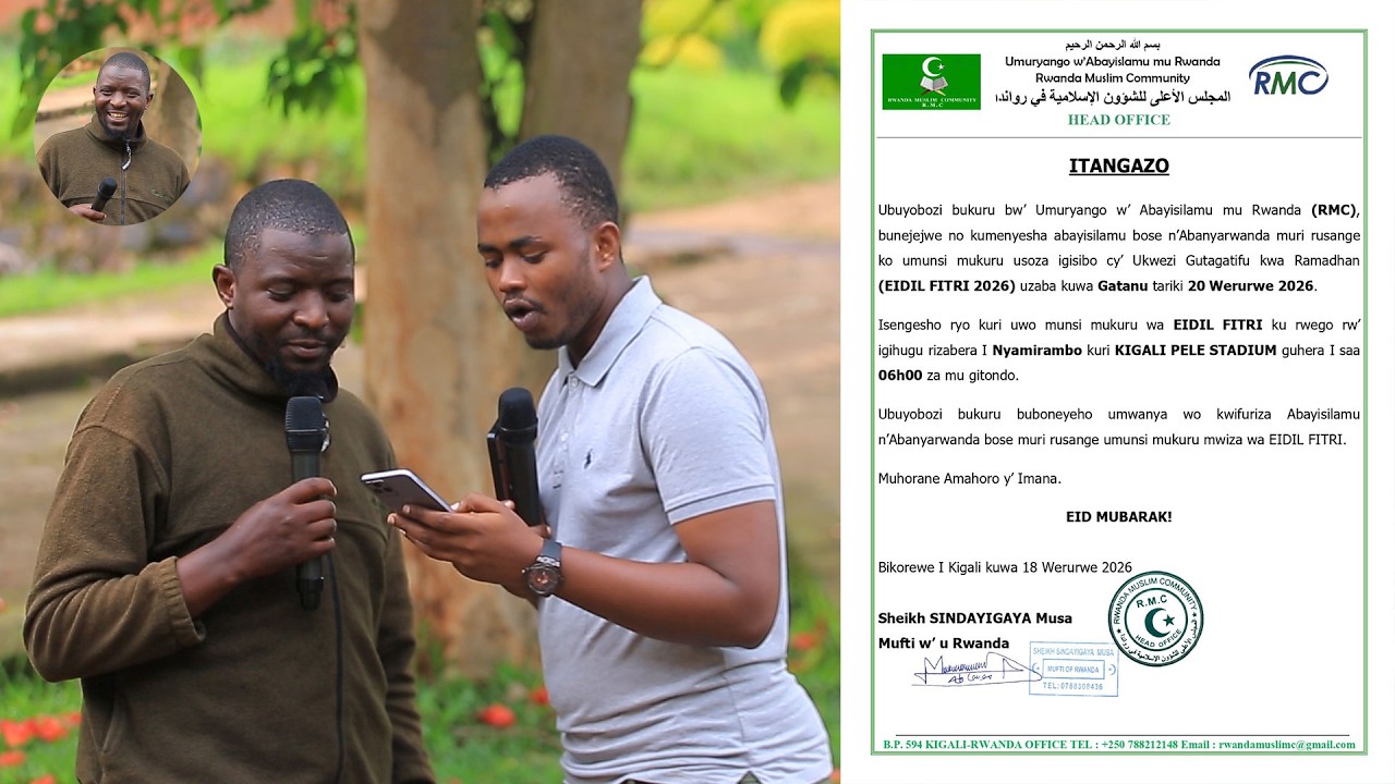 LIVE🔴 : RMC ITANGAJE UMUNSI WA EIDIL FITRI  UST YAHAYA AVUZE IJAMBO RIKOMEYE CYANE
