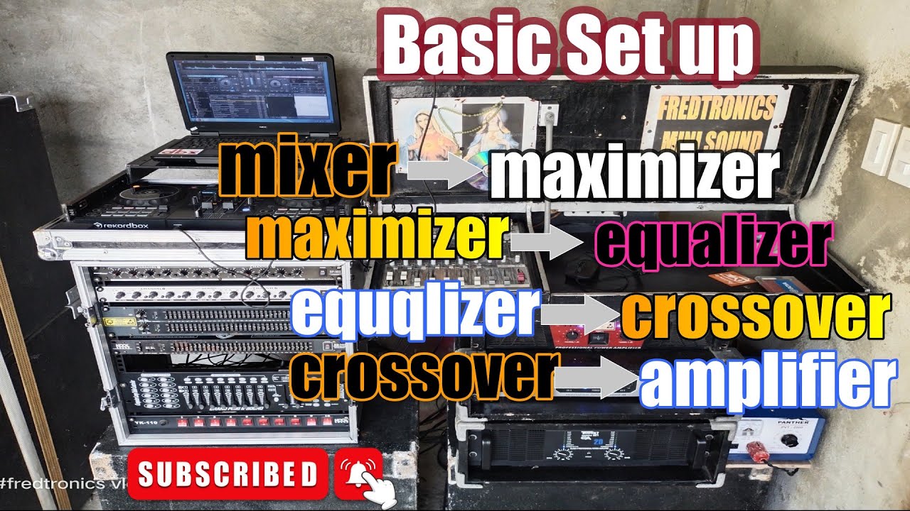 Basic Set up Mixer➡️Maximizer➡️Equalizer➡️Crossover➡️Amplifier 