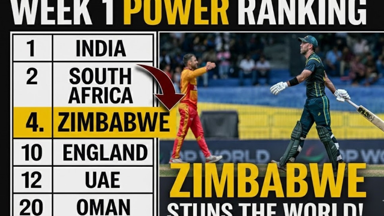 T20 World Cup 2026 | Week 1 Power Rankings – Shock Top 4 Revealed!