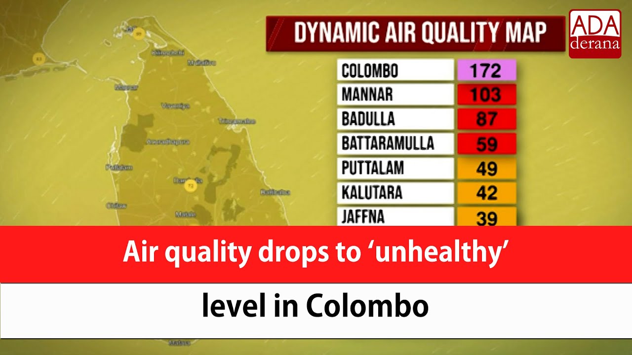 Air quality drops to ‘unhealthy’ level in Colombo (English)