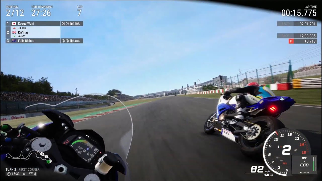 Ride 4 | Suzuka - S1000RR - On-board cam race (not replay cam)