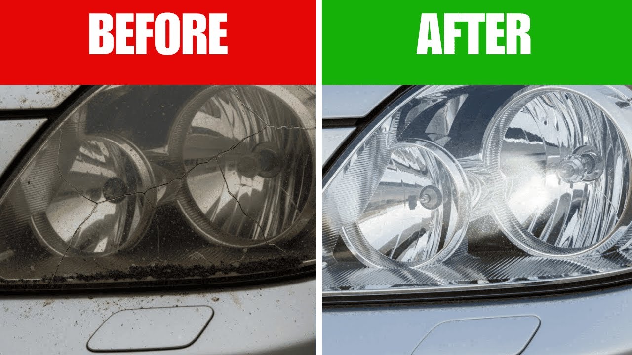 INGENIOUS TRICK! MAKE HEADLIGHTS CRYSTAL CLEAR IN 5 MINUTES