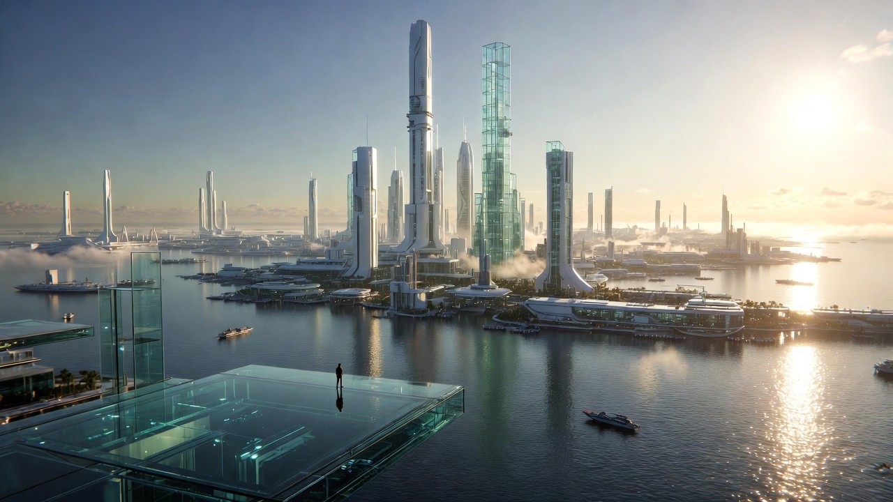 Welcome to Floating City 2300 | Peaceful Futuristic World