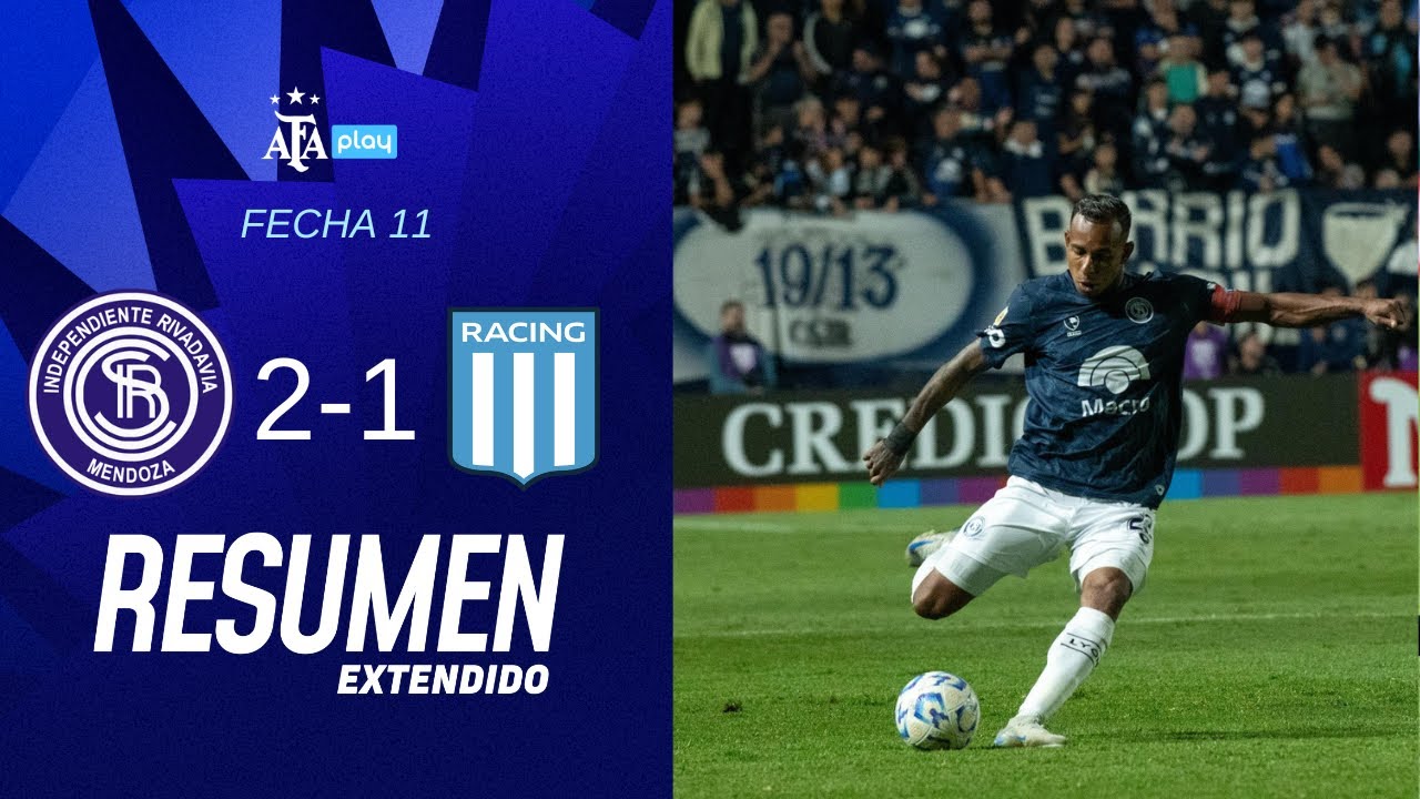 Independiente Rivadavia 2 vs. Racing Club 1 | #TorneoApertura2025 | RESUMEN EXTENDIDO | FECHA 11