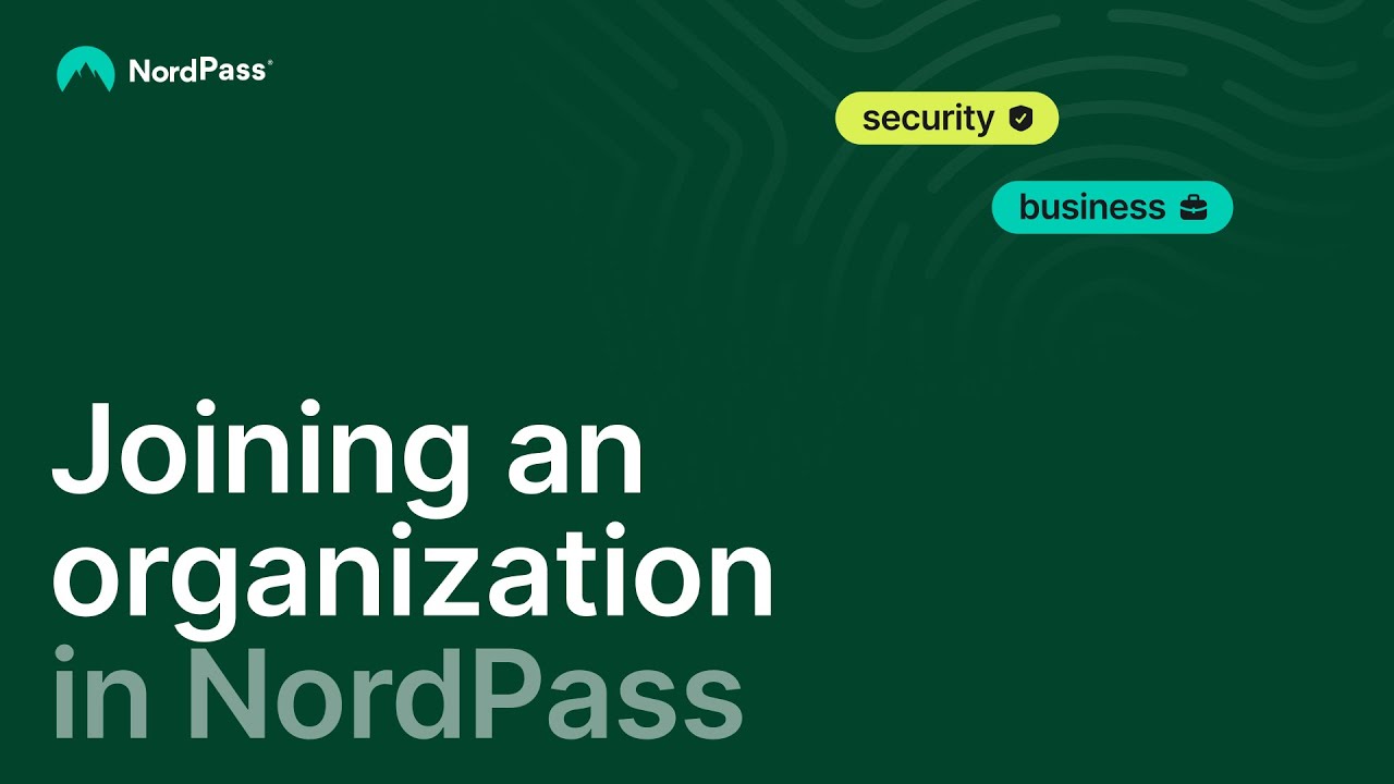 Joining an organization in NordPass