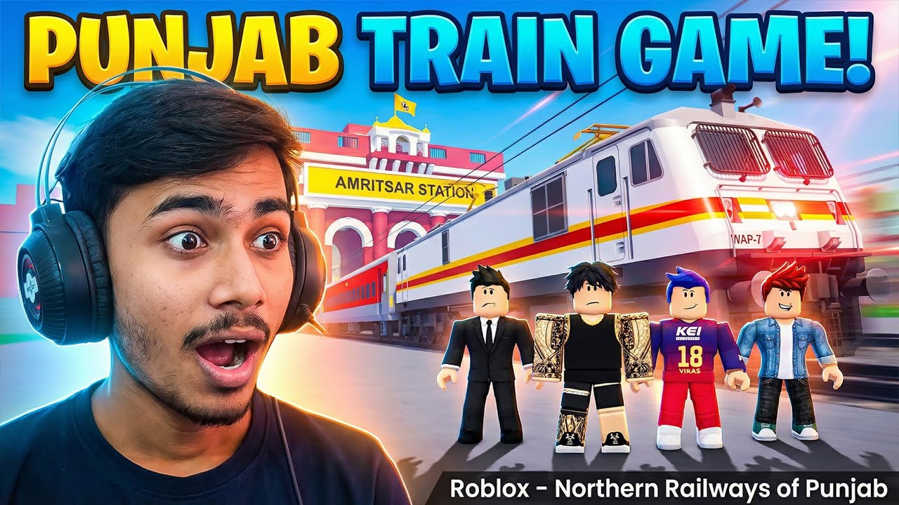We Played Punjab Train Game In Roblox | Northern Railways of Punjab | Indian Train Game Anand Plays