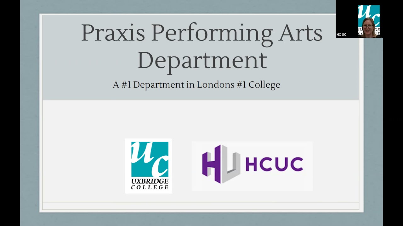 Uxbridge College Performings Arts, Dance & Music Virtual Open Day held in March 2021