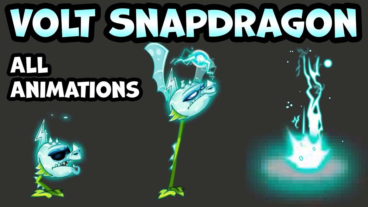 Bocadragón rayo (Volt Snapdragon) animaciones oficiales | Plants vs Zombies 2 13.0.1 + Link descarga
