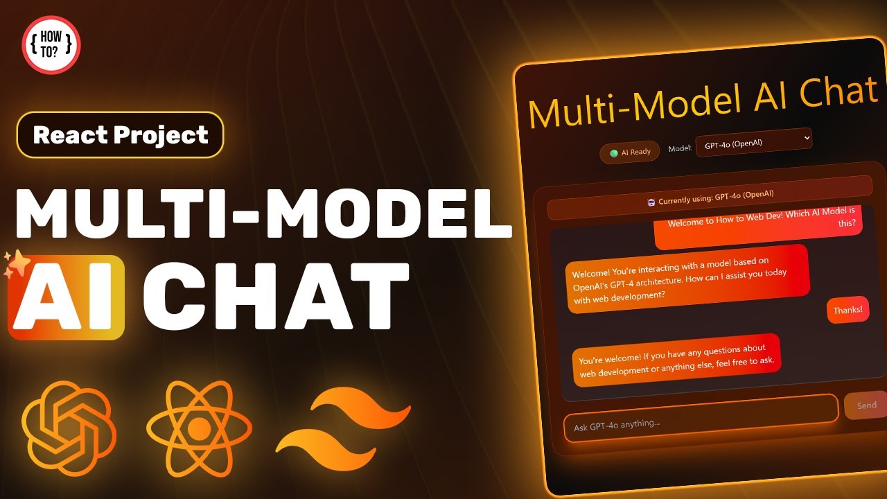 Build a Modern AI Chat with Multiple Models in React, Tailwind and Puter.js | Complete Tutorial
