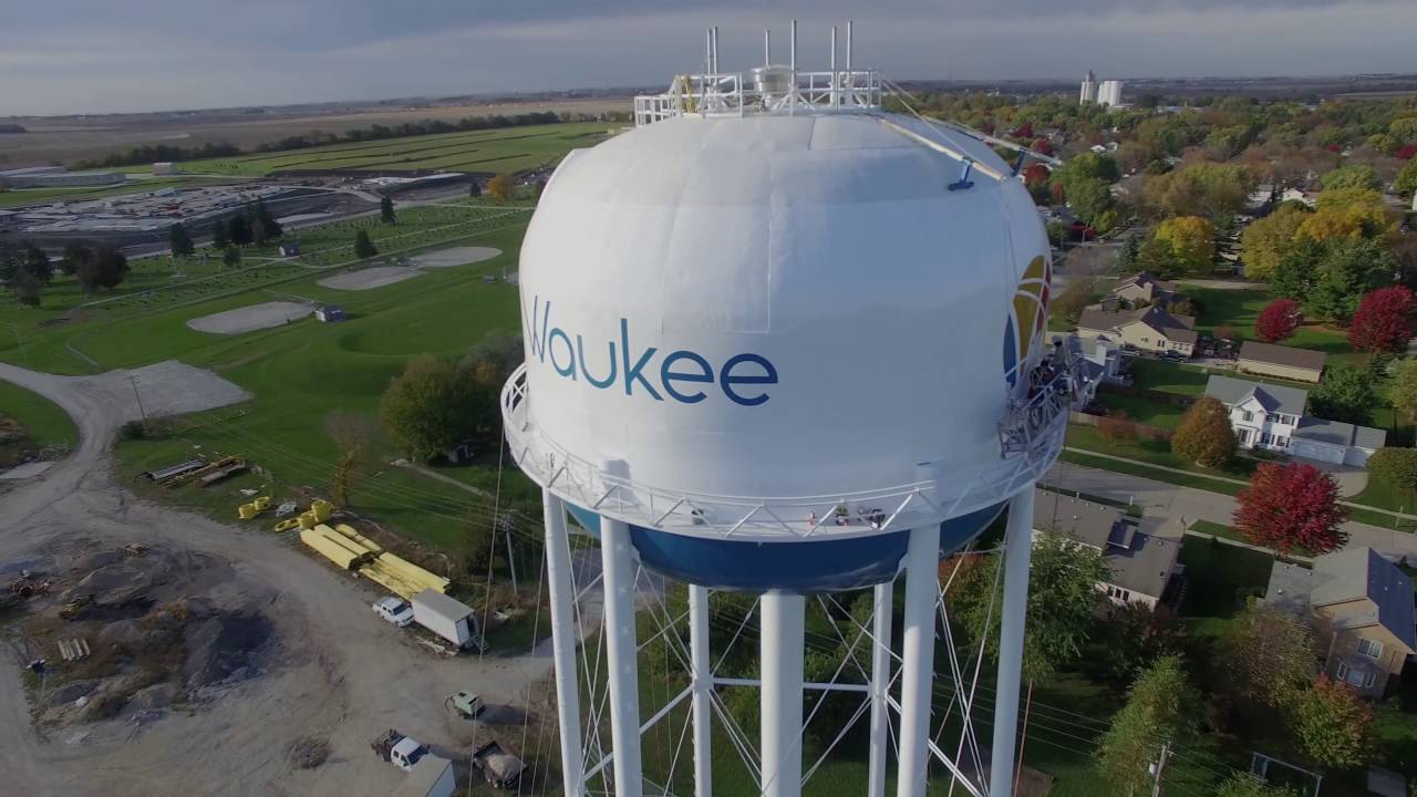 Waukee Tower Update. 10-19-16 Logos On!