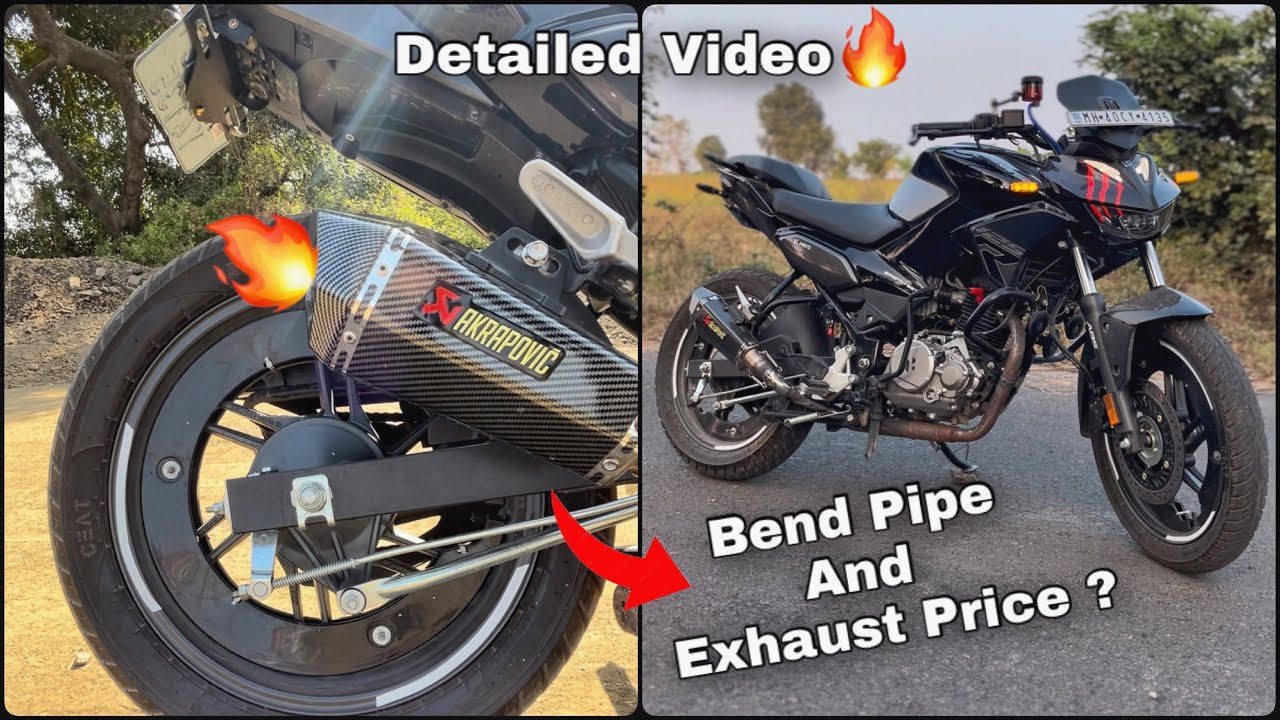 🔥Hero Xtreme 125r Bend Pipe And Exhaust Modifications Details🔥#heroxtreme125r #xtreme125 #akrapovic