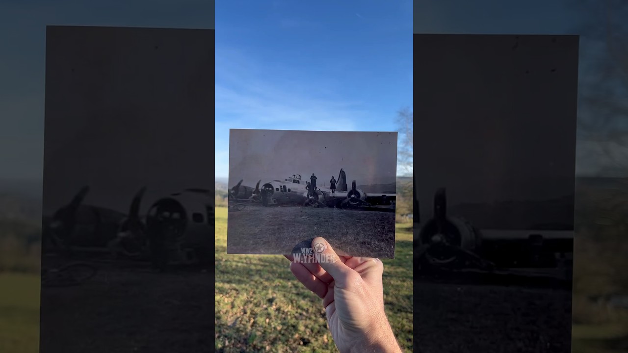 B17 Flying Fortress Crash Landing Then and Now #thenandnow #crashlanding #wwiii #flyingfortress