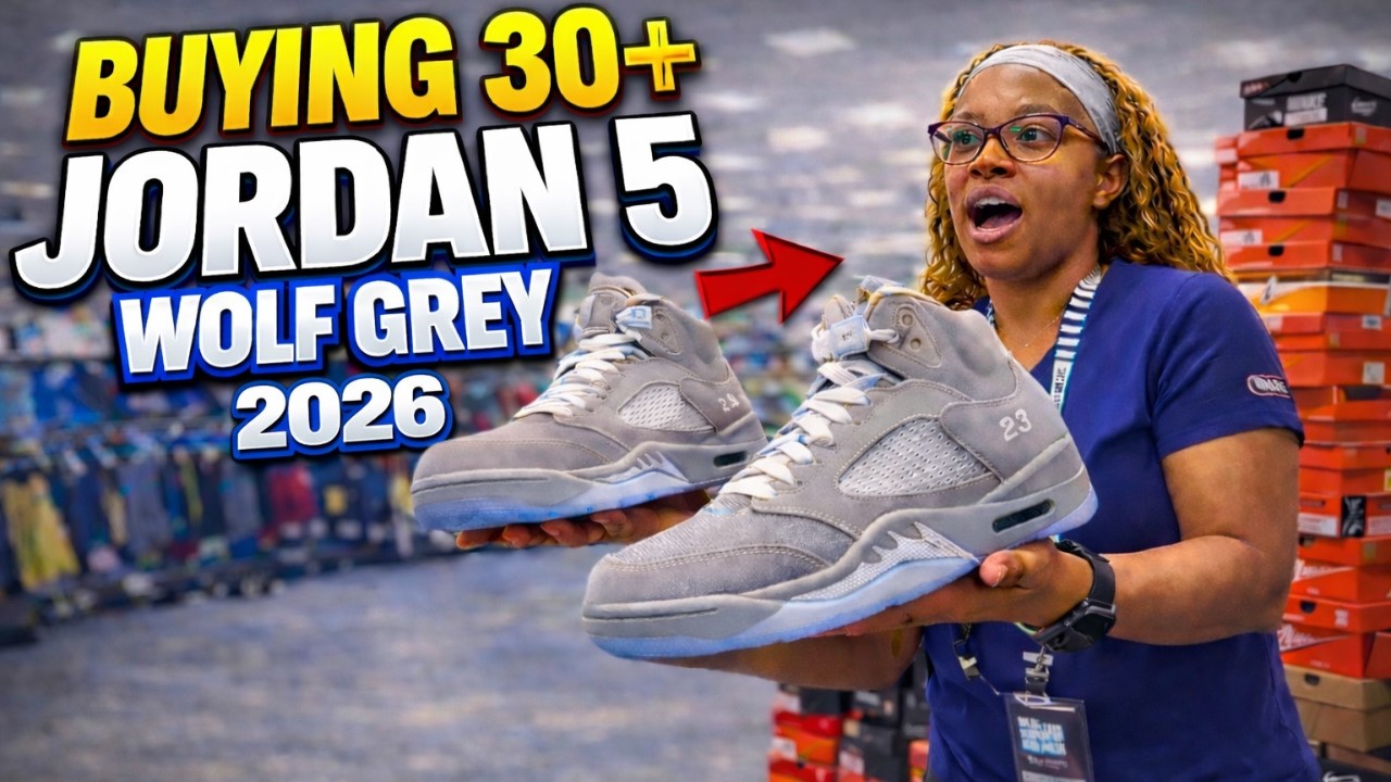 Я скупил все кроссовки Jordan 5 Wolf Grey 2026 в каждом торговом центре!