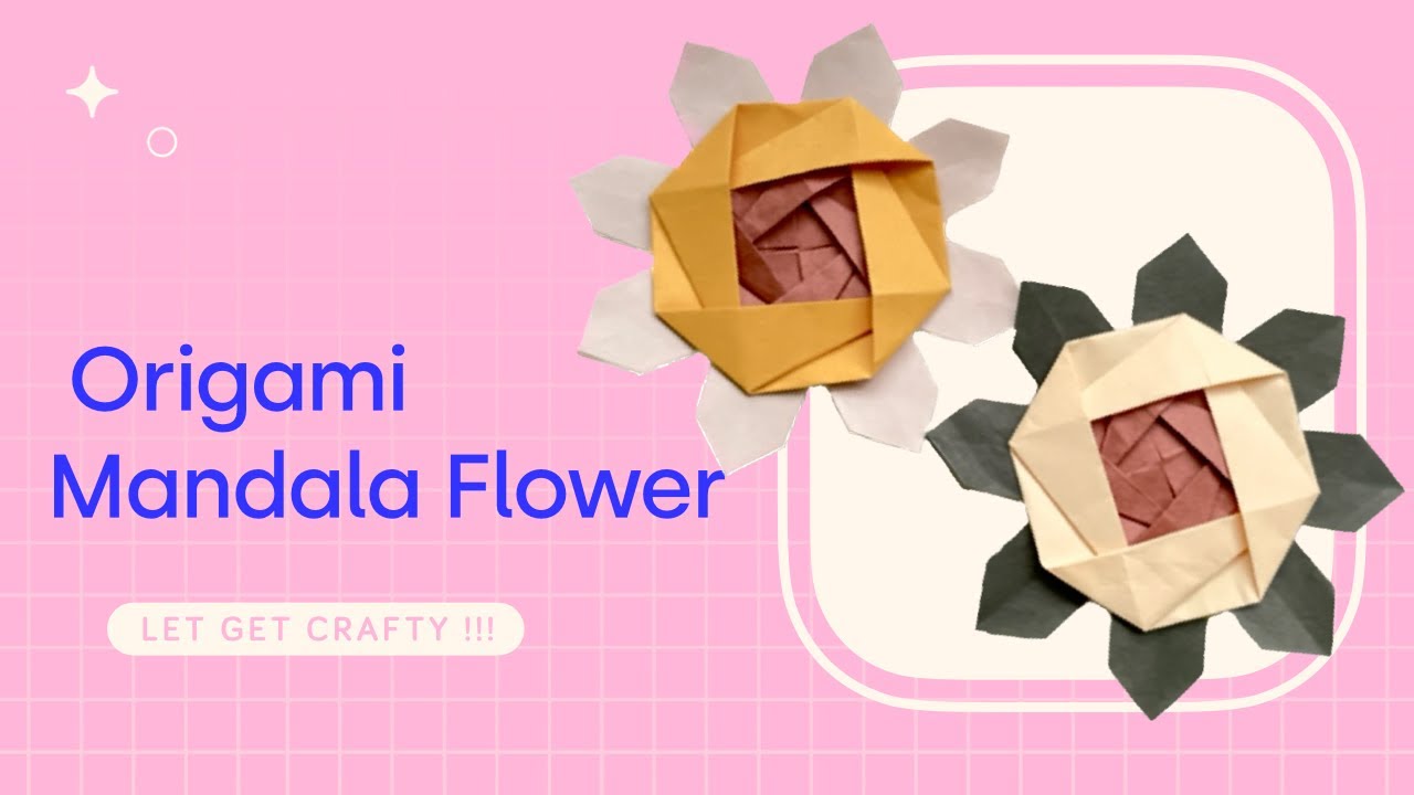 Easy origami mandala flower || DIY origami flower