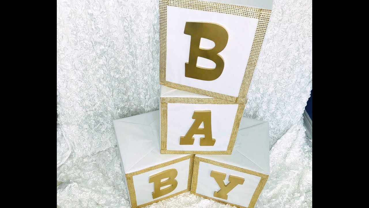 DIY Glam Baby Shower Block Letters - featuring Totally Dazzled