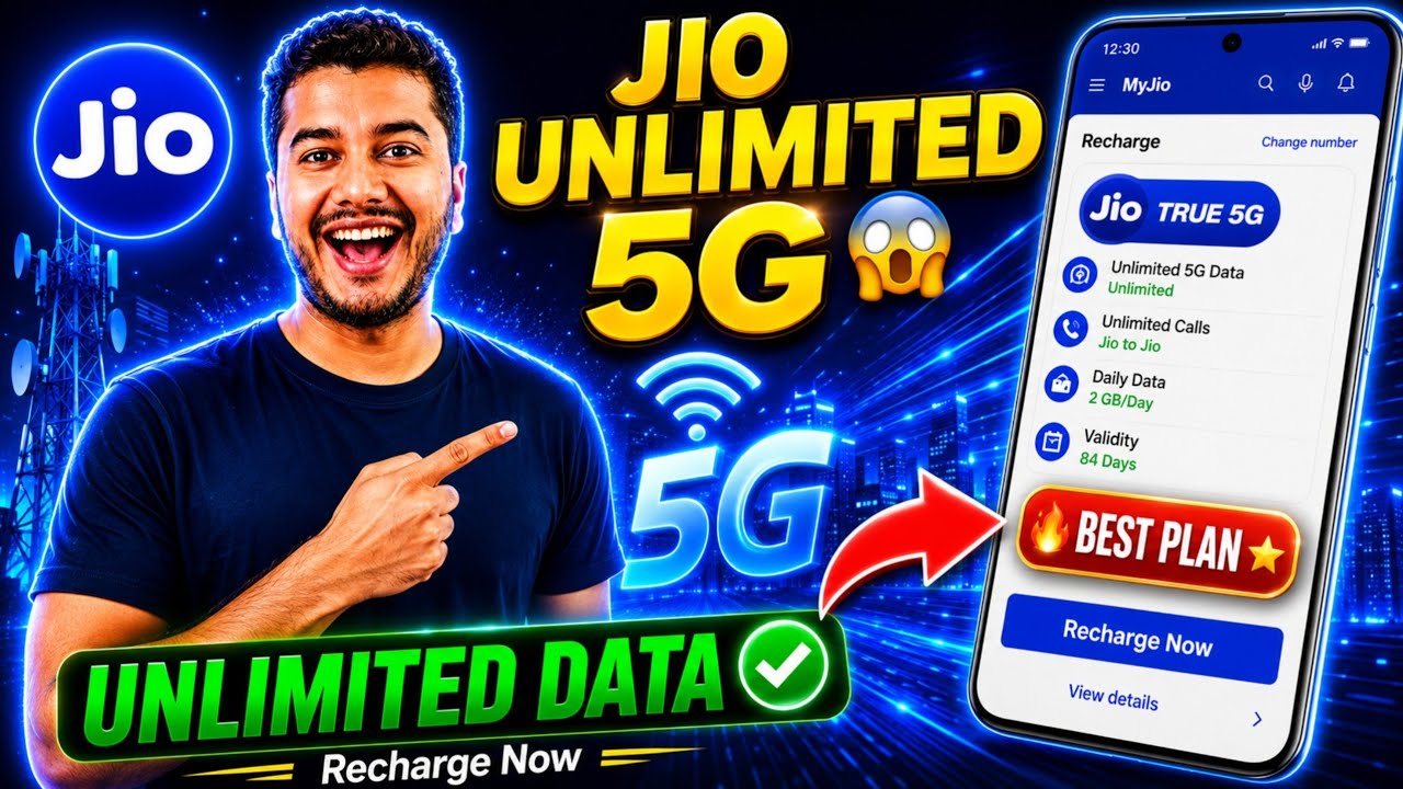 Jio Unlimited 5G Recharge Plan 2026 🔥 | Jio Unlimited Data Plan | Jio 5G Unlimited Data