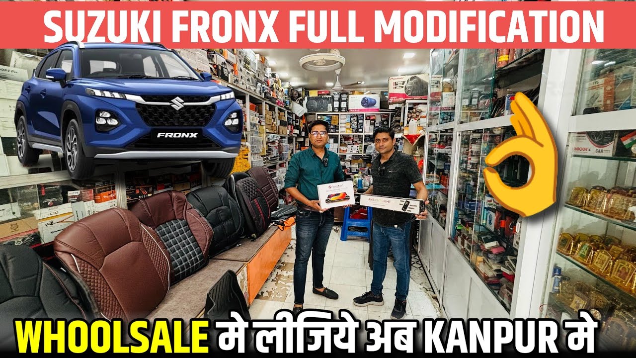 Suzuki Fronx Full modification in kanpur 🔥l whoolsale car seat cover in kanpur l virat car 