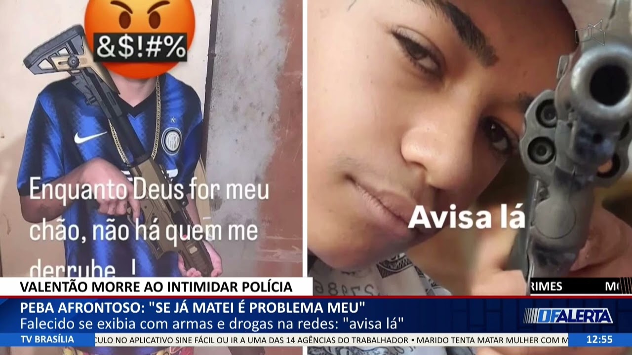 DF ALERTA - Bandido tenta intimidar com armas e drogas nas redes sociais