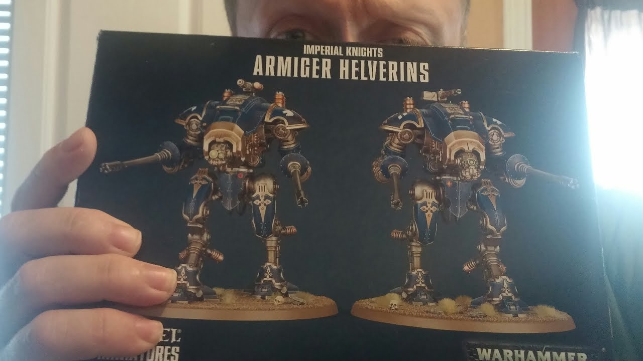 Assembly Of Imperial Knights Armiger Helverins. Warhammer 40k