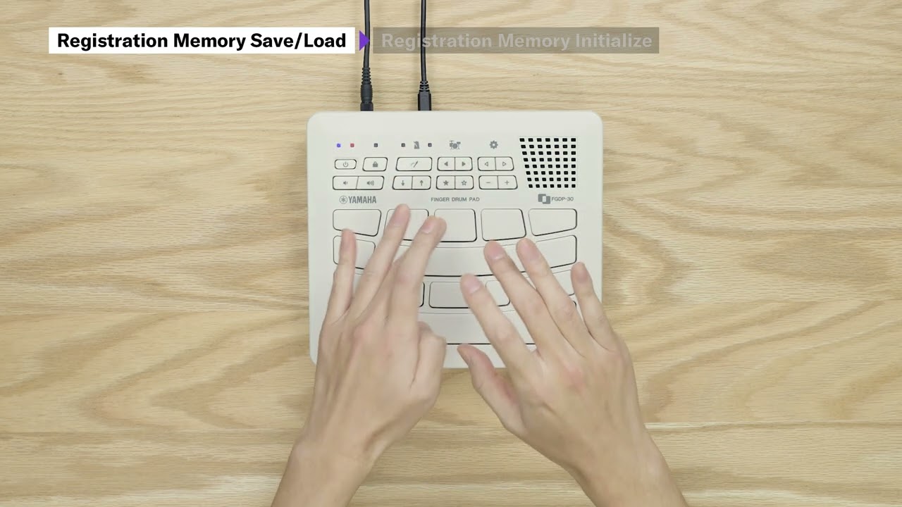 Yamaha FGDP-30 – Manual Video #3 1. Registration Memory Save/Load 2. Initialize