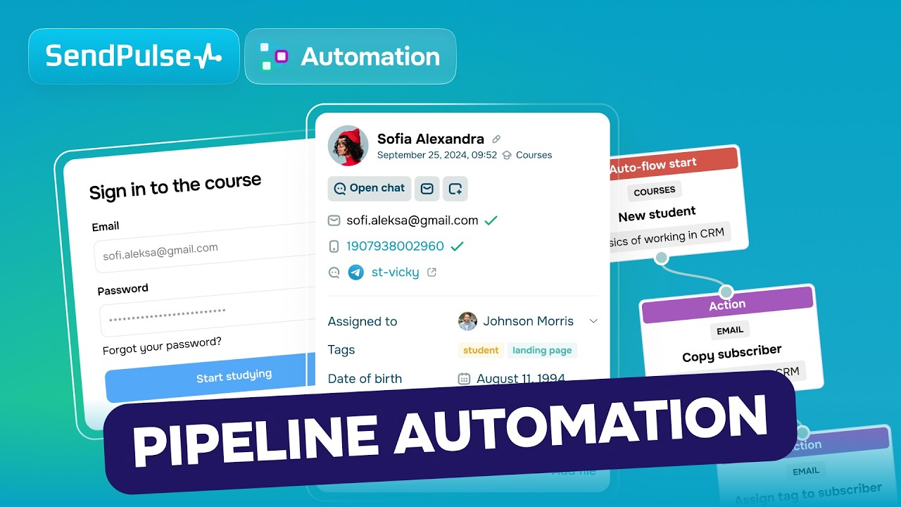 How to automatically launch a flow and create a CRM deal after a form submission in SendPulse