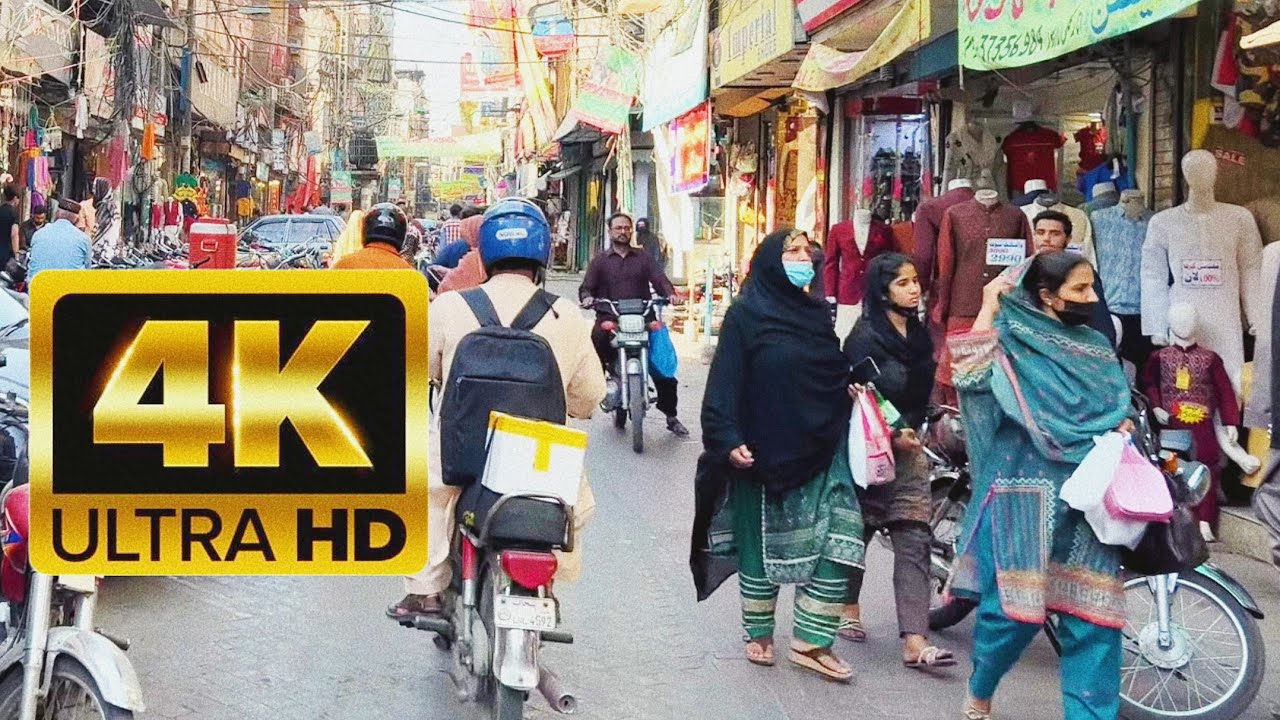 PAKISTAN ‚ LAHORE  INCREDIBLE  WALKING TOUR IN 4K HDR  2024