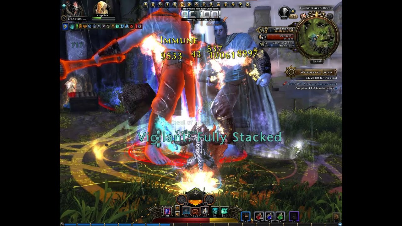 Oathbound Paladin soloing giants in Spinware Rise