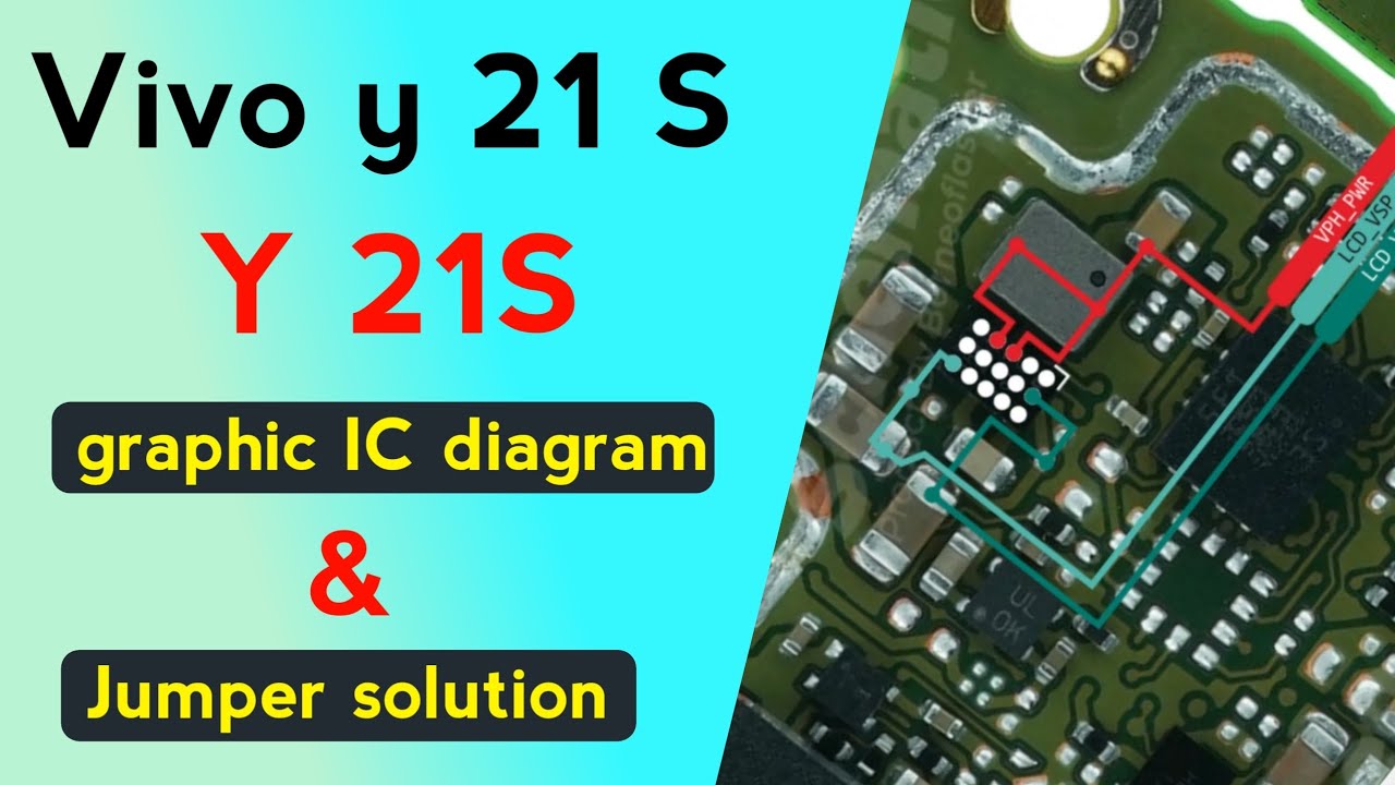 Vivo Y21s Graphic LCD Light Diagram | No Display & Backlight Problem Solution