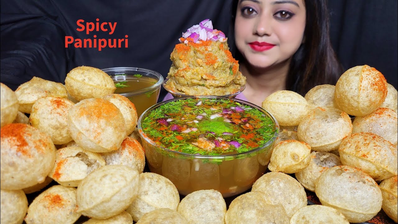 ASMR EATING Spicy Panipuri / Fuchka | Mukbang |  Big Bites | Eating Show 