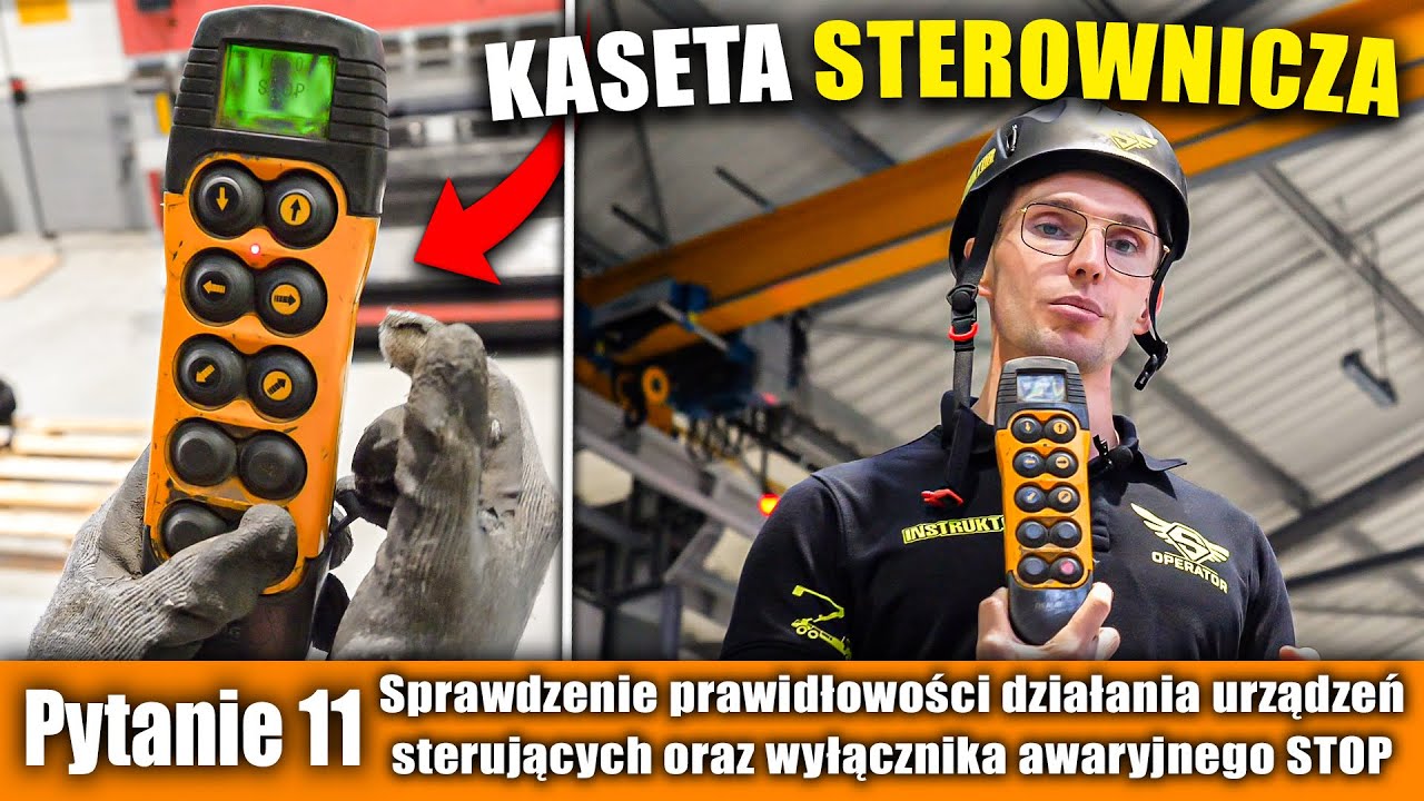 #11  Urządzenia sterujące oraz wyłącznik awaryjny STOP - SUWNICE egzamin praktyczny UDT