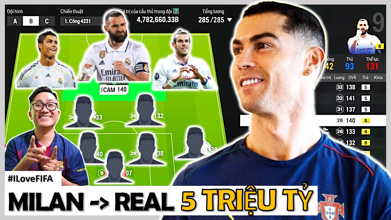 Đập Nát Đội Hình AC MILAN 5,000,000 Tỷ I Love Thay Máu Sang Đội Hình REAL MADRID Cực Khủng FCO 2026