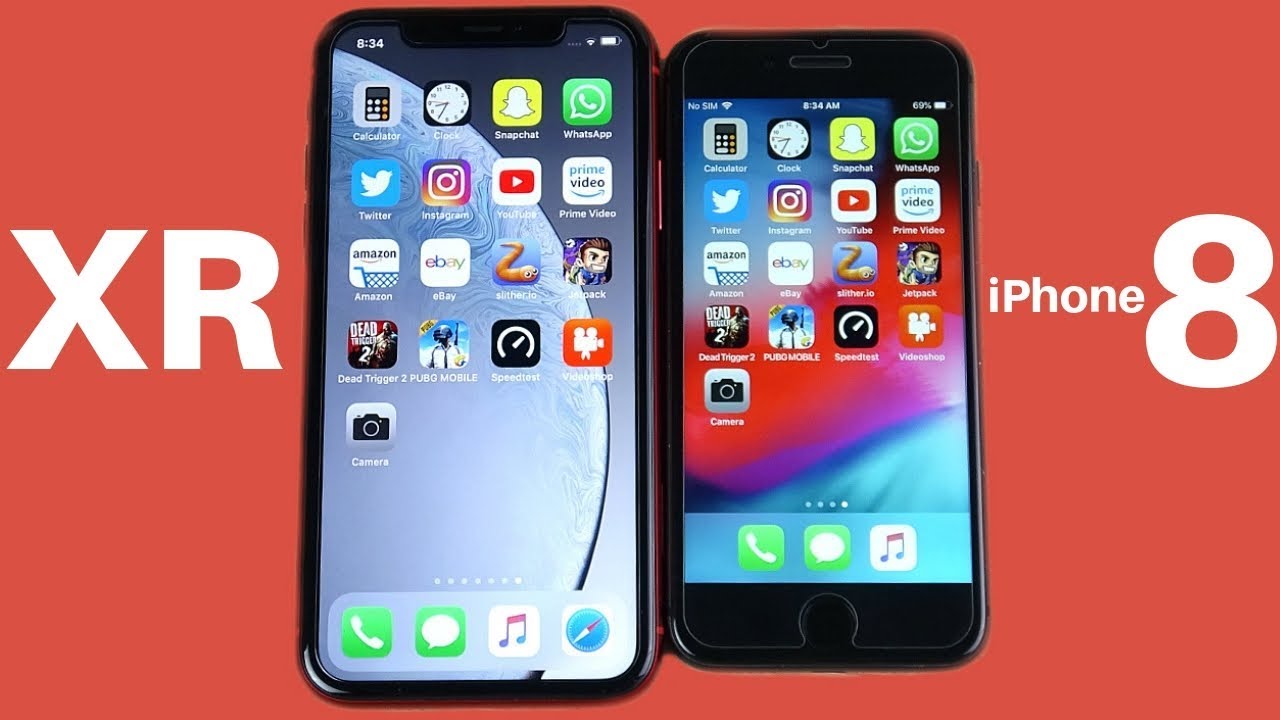 iphone xr vs iphone 8 speed test
