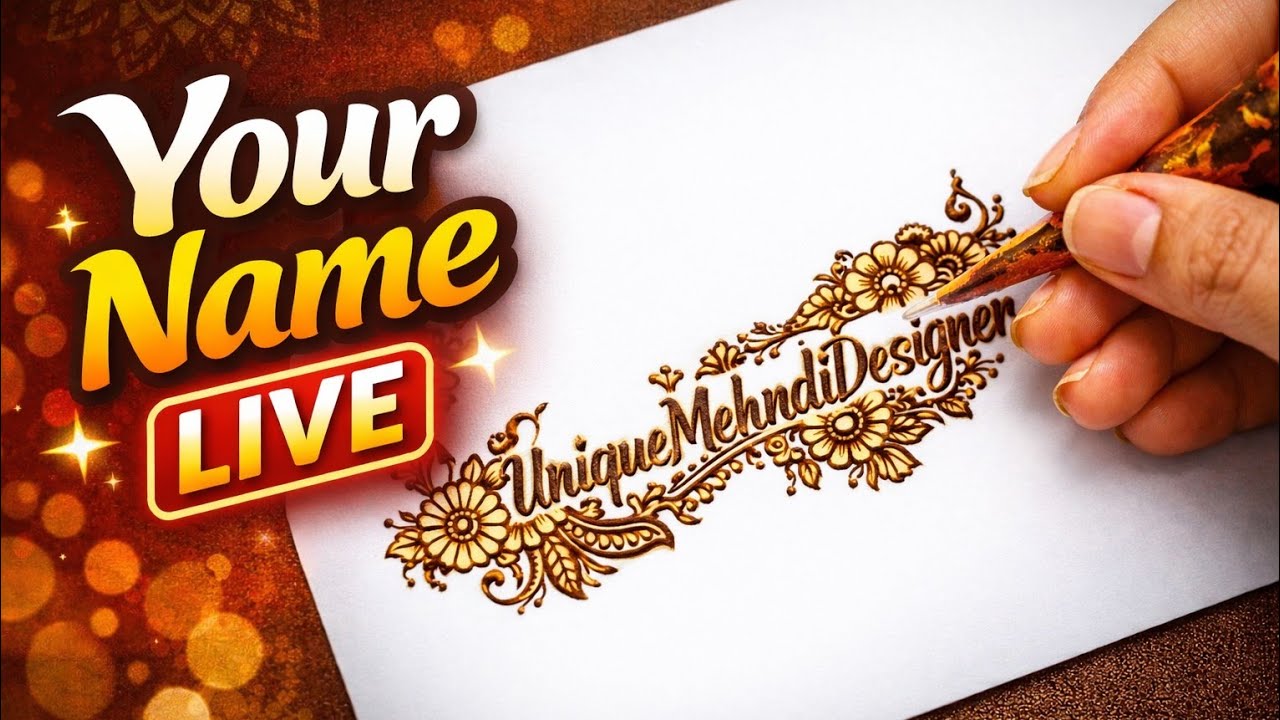 Fastest Calligraphy Writing Live ✍️ | Name in 10 Seconds | Live Now