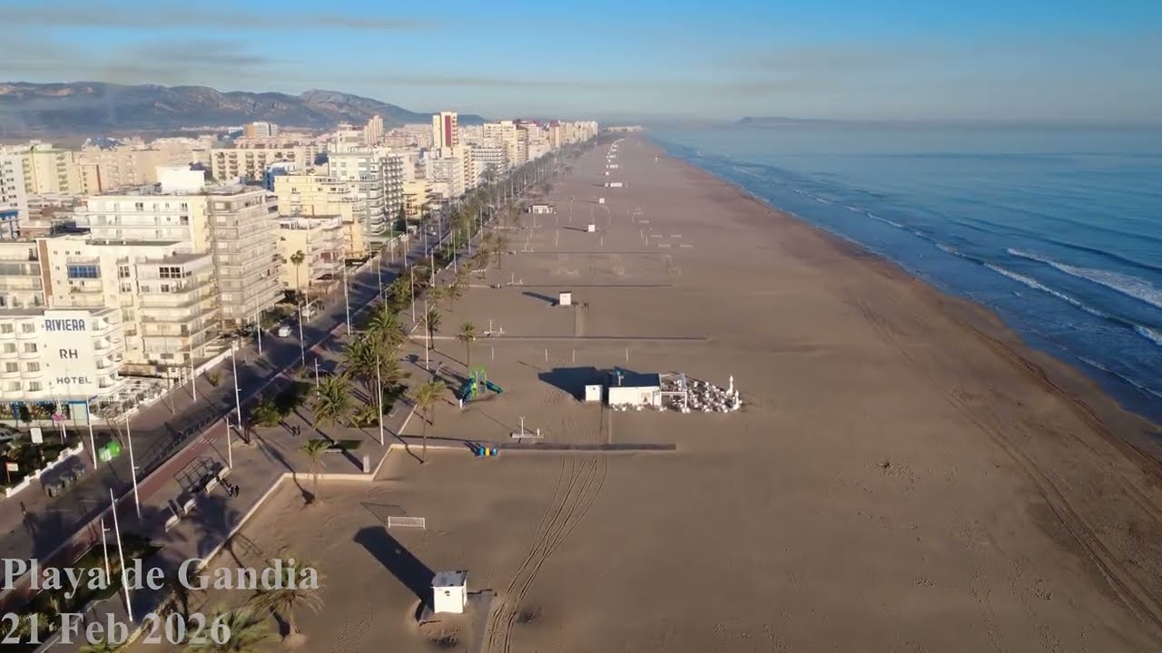 Playa de Gandía, Spain | Mediterranean Morning 4K Drone