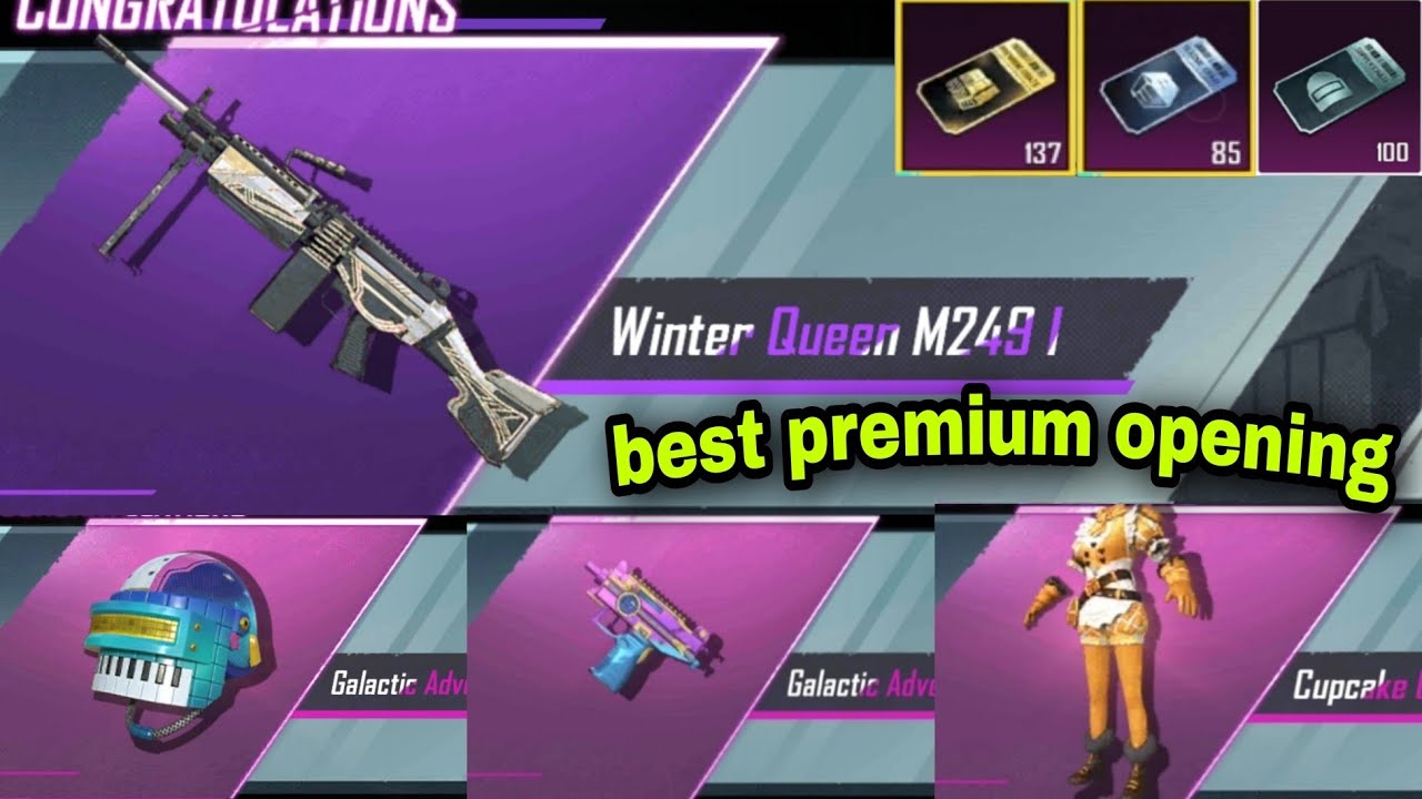 FREE maxing M249 from premium | new premium crate openimg pubg mobile | crate opening pubg mobile