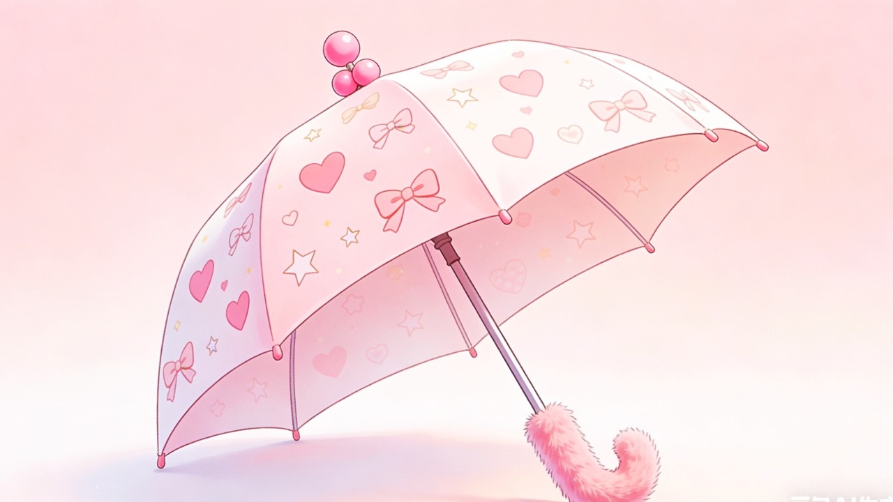 女友牌粉色雨伞，可爱值拉满💖