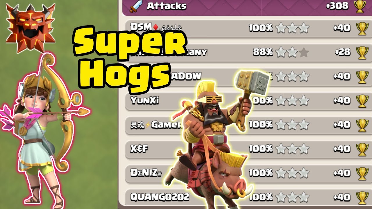 This SuperHogs Army Is Doing Great In Ranked Mode Legend League (ClashOfClans)