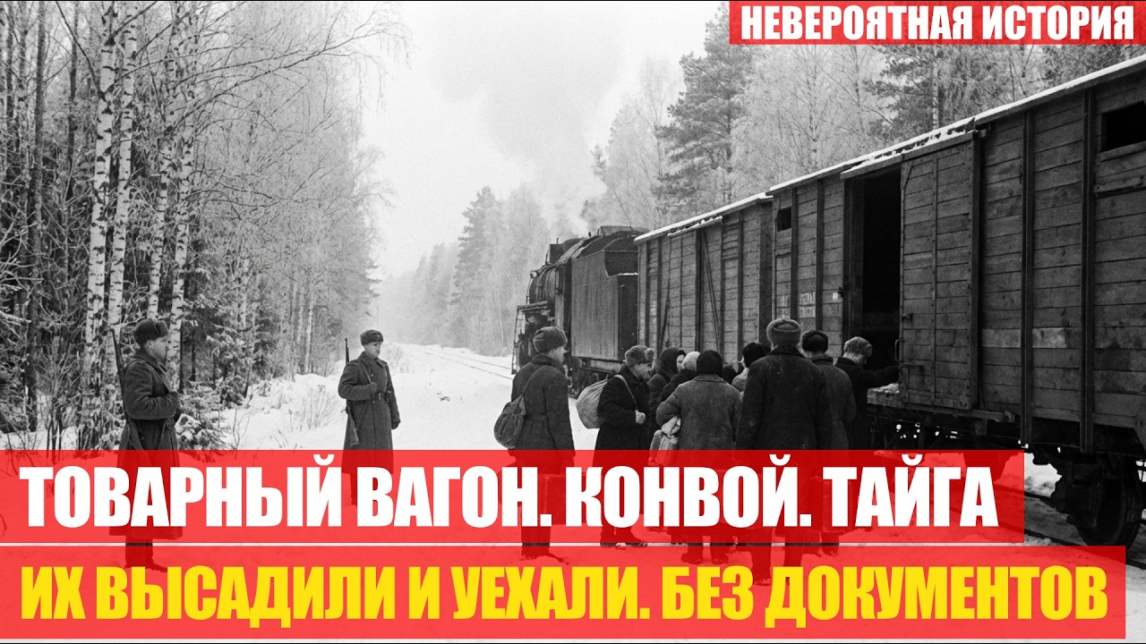 КОНВОЙ ОСТАНОВИЛСЯ В ТАЙГЕ И ВЫСАДИЛ ЛЮДЕЙ &mdash; ЧТО С НИМИ СТАЛО УЗНАЛИ ТОЛЬКО В 90-Х