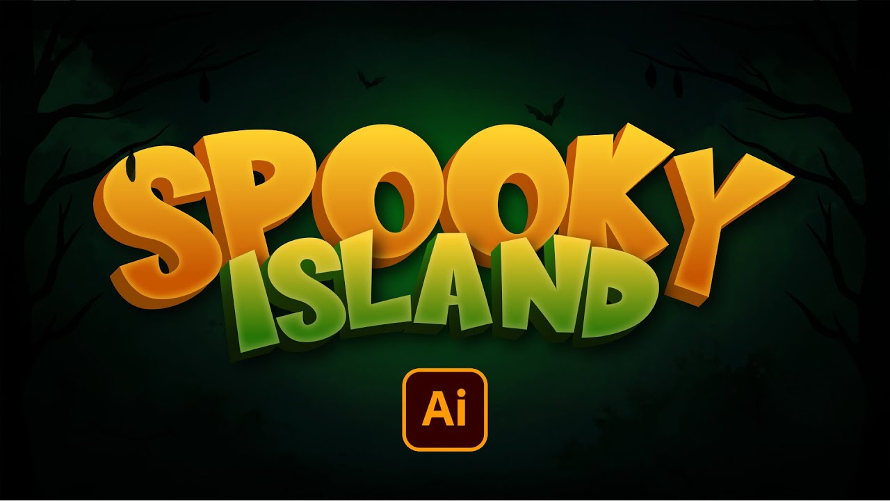 Creating a Spooky Game Logo in Illustrator - 3D Text Effect Tutorial