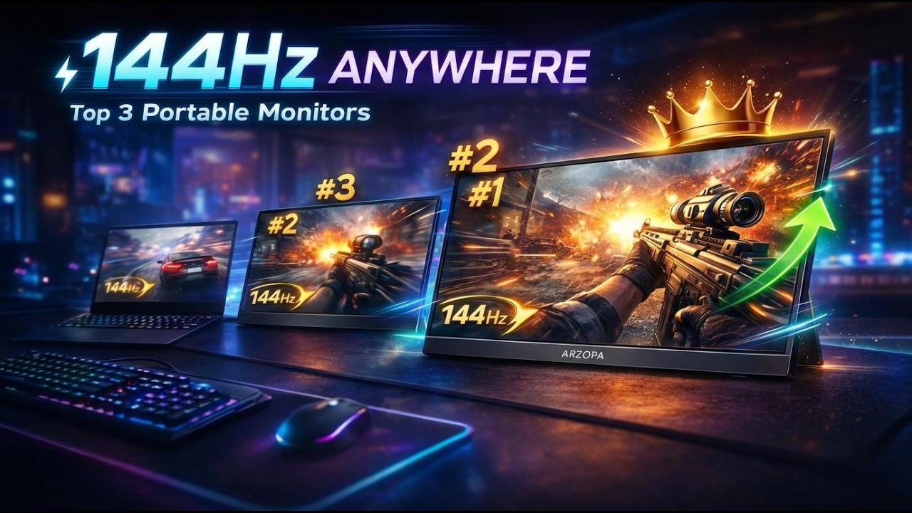 Top 3 Best 144HZ Portable Monitor 2026 Ultra Smooth Picks