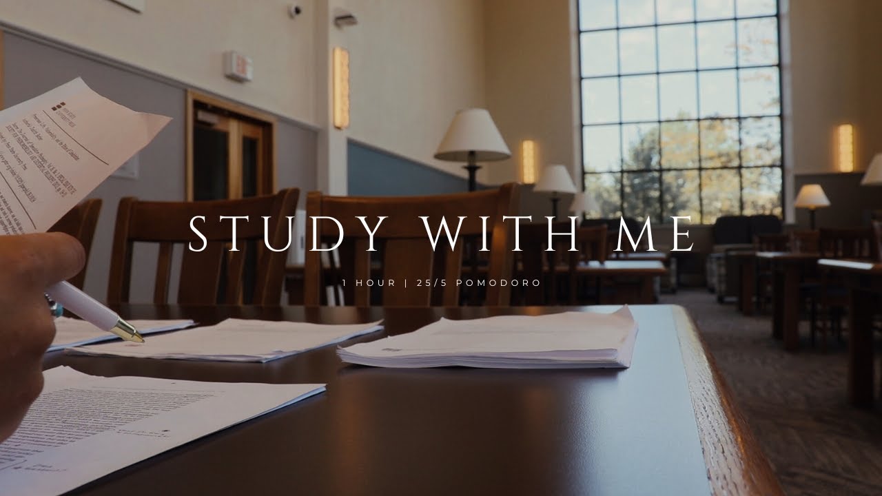 Study With Me in an empty library | Jazz Piano | Pomodoro 25/5