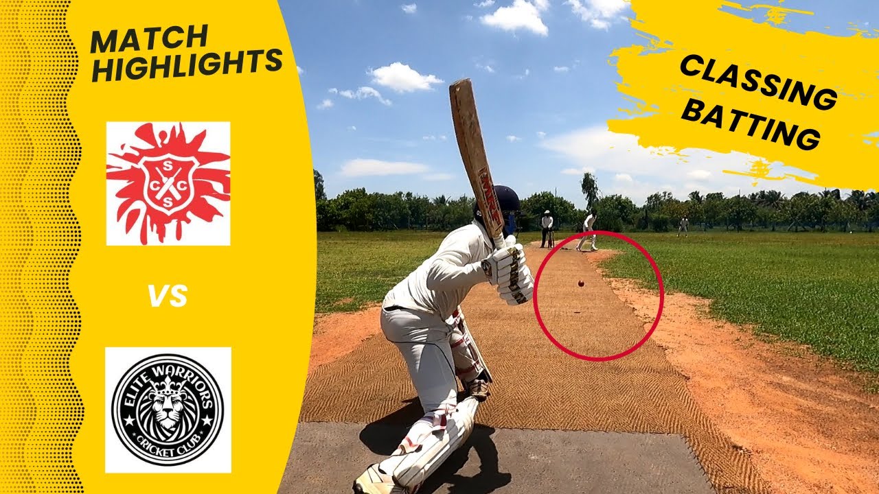 Classing batting by young cricketer | SSCC vs Elite warriors #cricket #villagecricket #classic